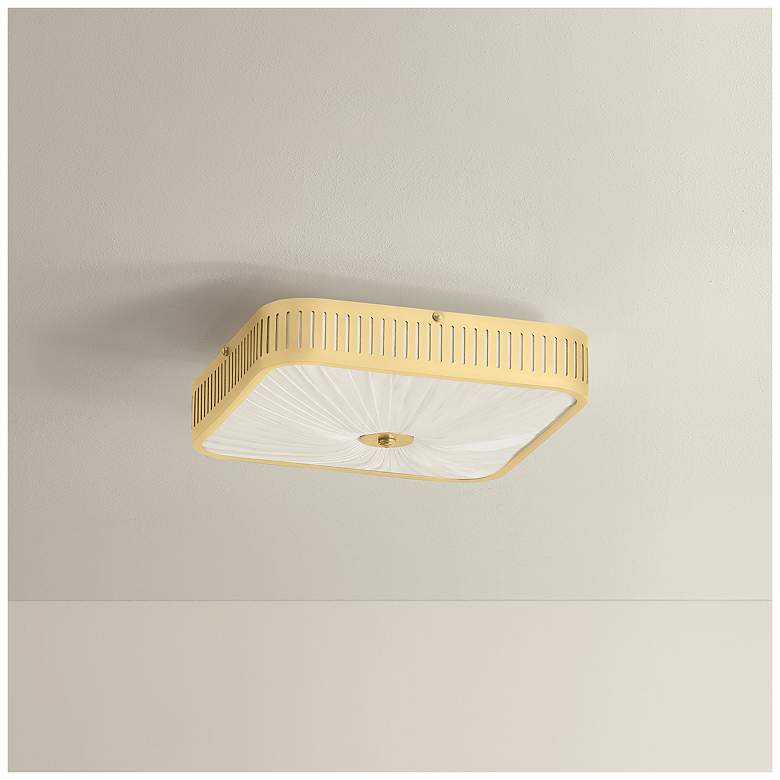 Image 5 Hudson Valley Lighting Henri Semi Flush Aged Brass more views