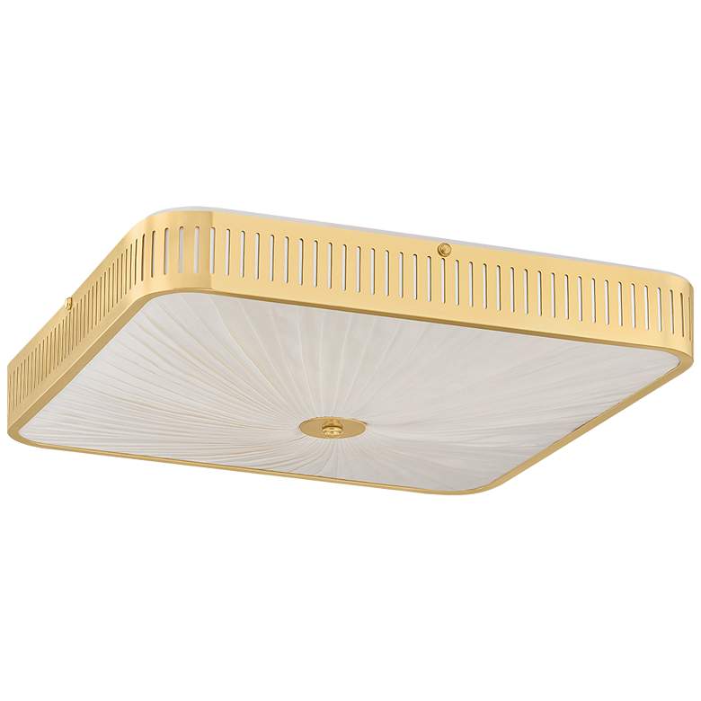 Image 2 Hudson Valley Lighting Henri Semi Flush Aged Brass