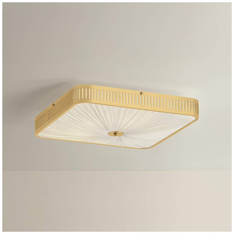 Image 1 Hudson Valley Lighting Henri Semi Flush Aged Brass
