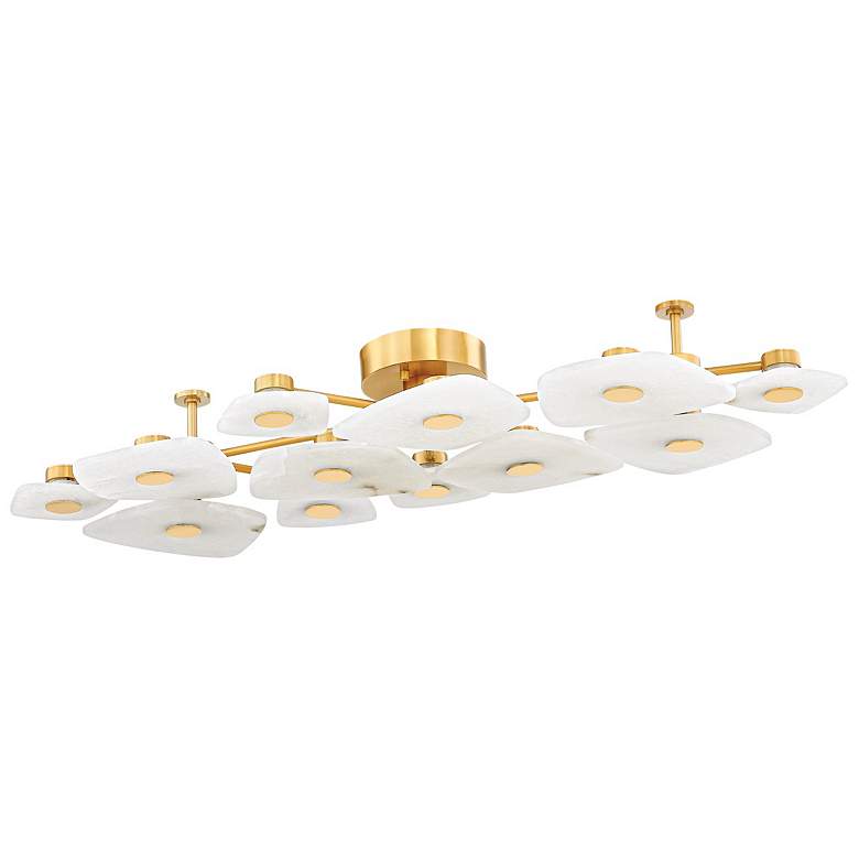 Image 1 Hudson Valley Lighting Holmdel 23.75 in. Aged Brass Semi Flush