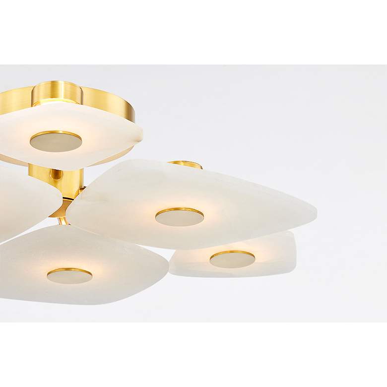 Image 3 Hudson Valley Lighting Holmdel 27.75 in. Aged Brass Semi Flush more views