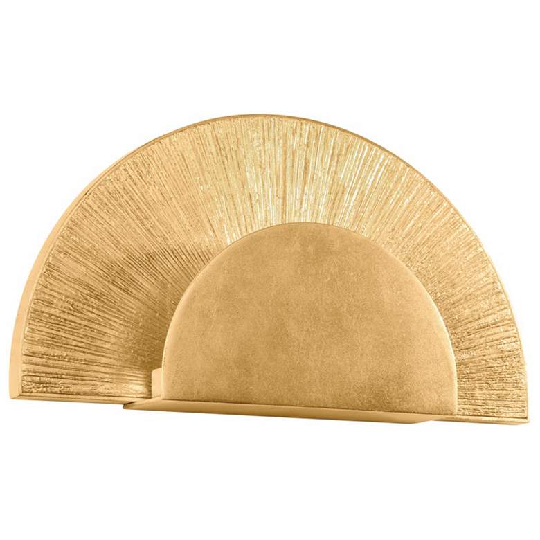 Image 1 Hudson Valley Lighting Homecrest 13.75 in. Vintage Gold Leaf Wall Sconce