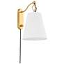 Hudson Valley Lighting Joan 9 in. Aged Brass Plug-In Sconce