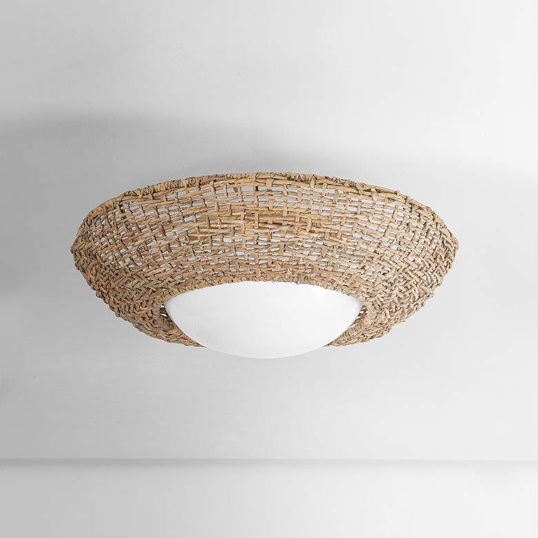 Image 6 Hudson Valley Lighting Killington 24.25 in. Vintage Gold Leaf Flush Mount more views