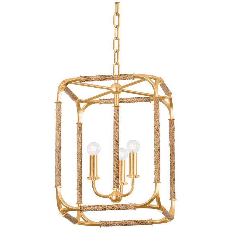 Image 1 Hudson Valley Lighting Laurenceston 13 in. Gold Leaf Lantern