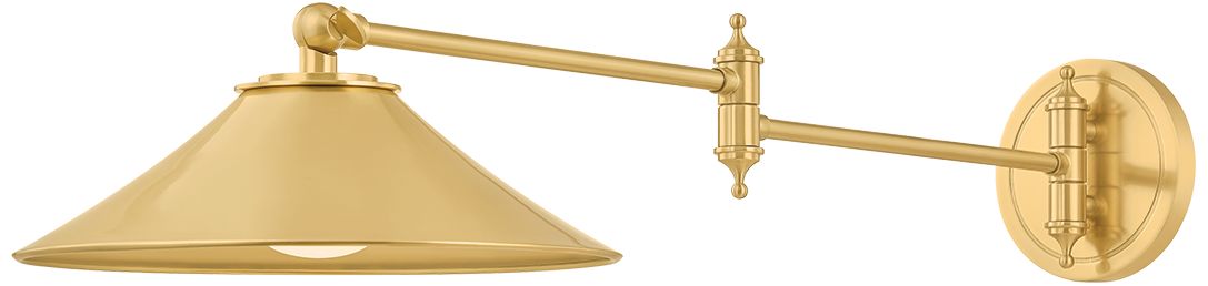 Image 2 Hudson Valley Lighting Lithgow Wall Sconce Aged Brass