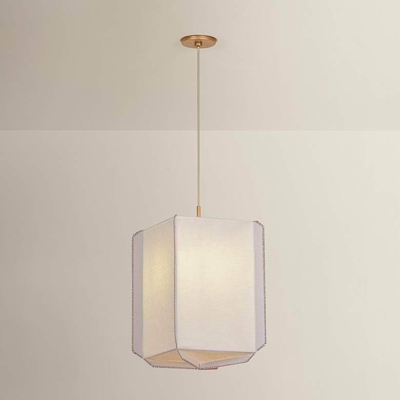 Image 1 Hudson Valley Lighting Louise Pendant Patina Gold Leaf