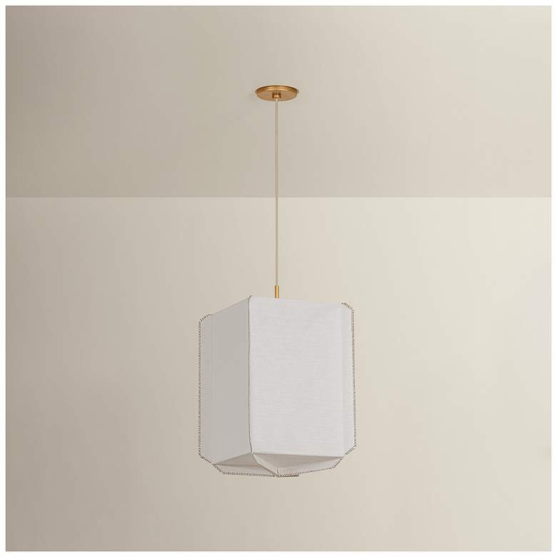 Image 3 Hudson Valley Lighting Louise Pendant Patina Gold Leaf more views