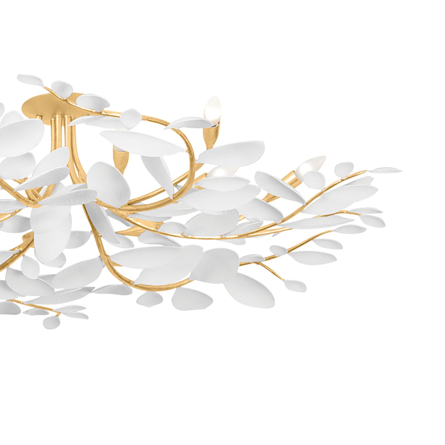 Image 3 Hudson Valley Lighting Marabec 48 in. Vintage Gold Leaf Semi Flush more views