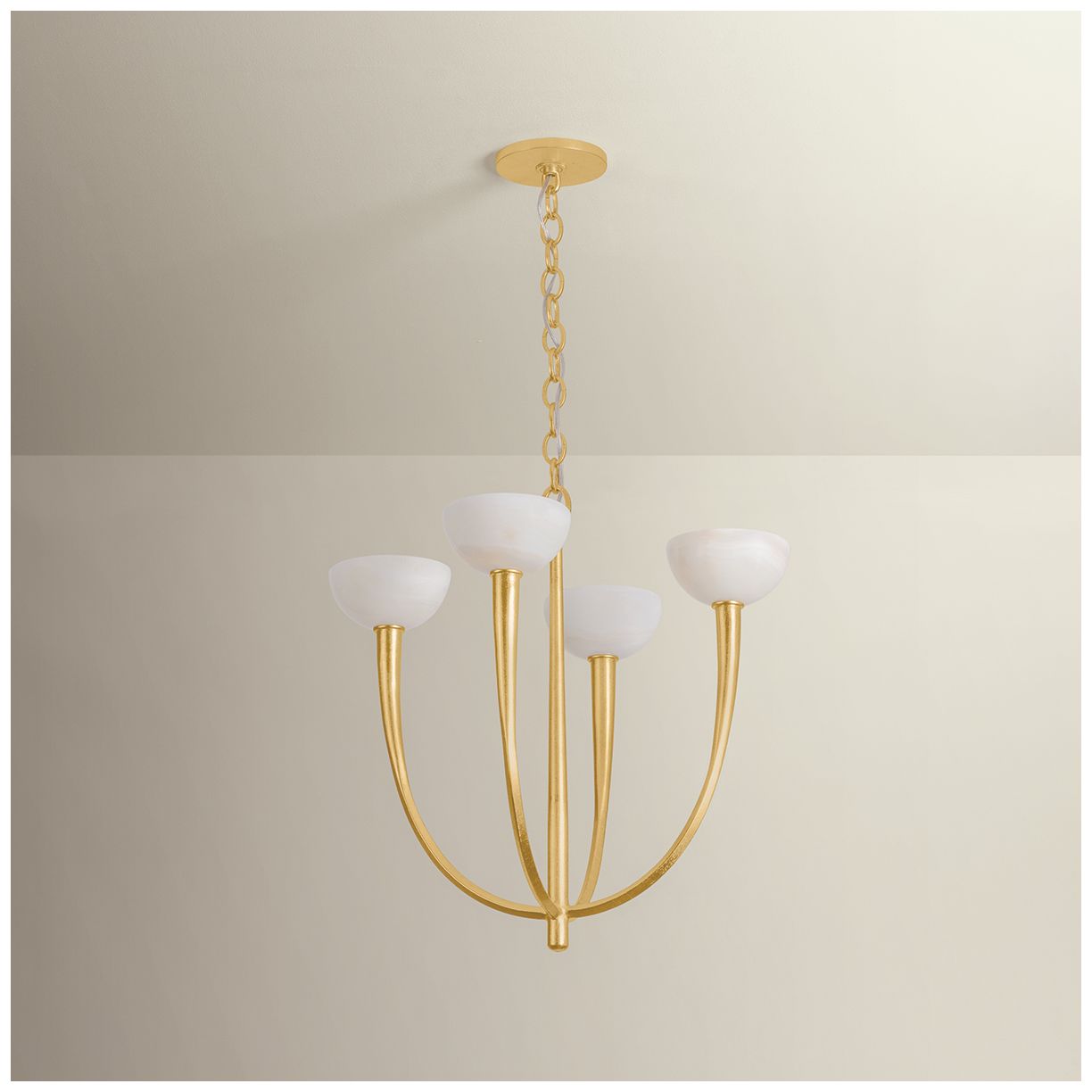 Image 3 Hudson Valley Lighting Maywood Chandelier Vintage Gold Leaf more views