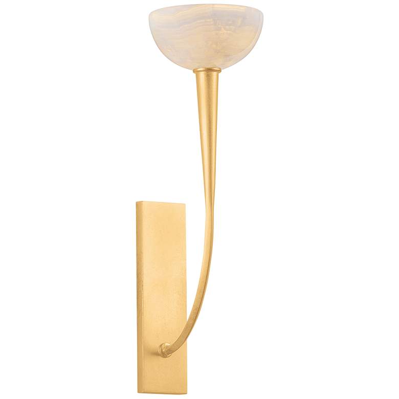 Image 2 Hudson Valley Lighting Maywood Wall Sconce Vintage Gold Leaf