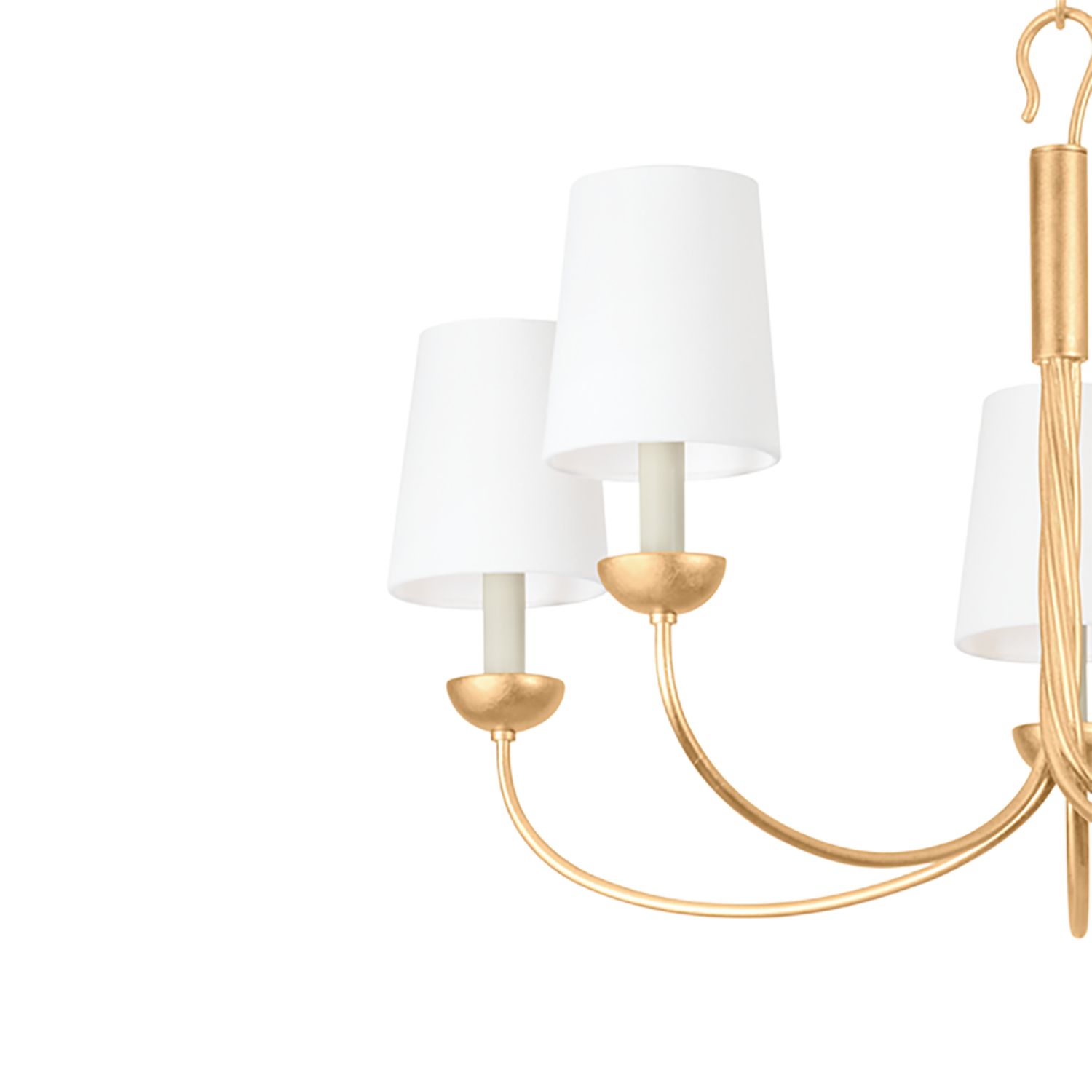 Image 3 Hudson Valley Lighting Montpelier 34 in. Vintage Gold Leaf Chandelier more views