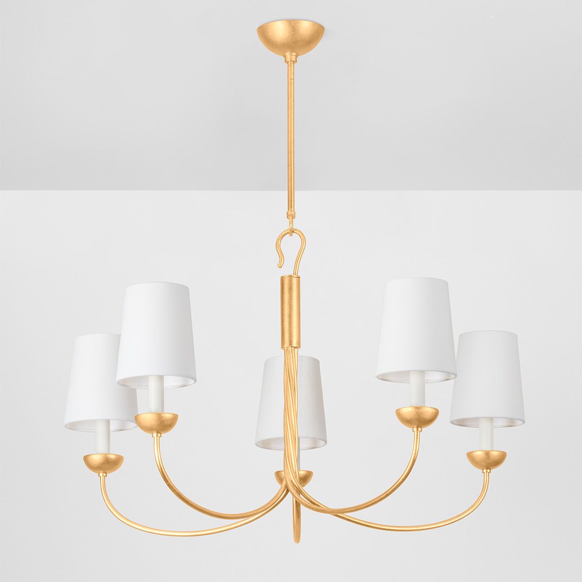 Image 4 Hudson Valley Lighting Montpelier 34 in. Vintage Gold Leaf Chandelier more views