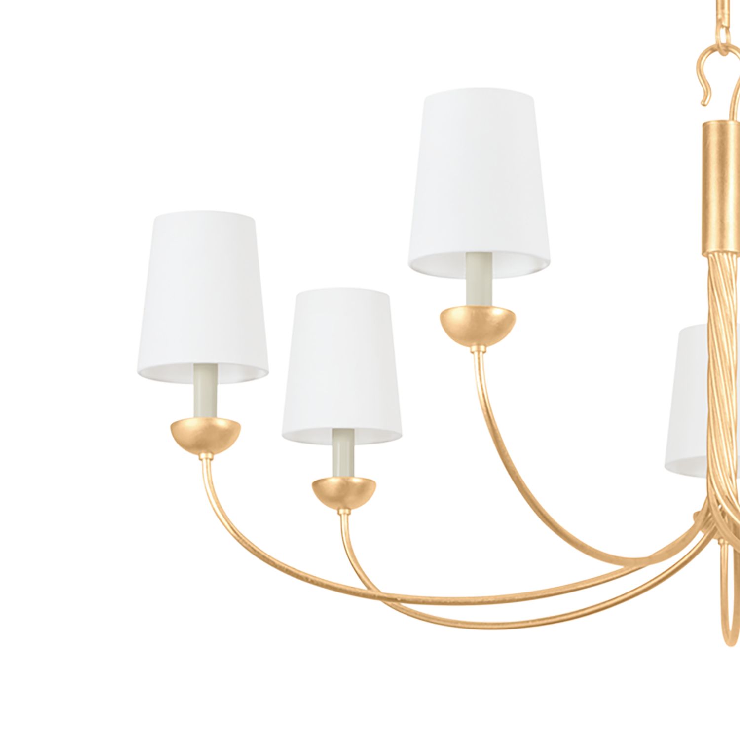 Image 2 Hudson Valley Lighting Montpelier 48 in. Vintage Gold Leaf Chandelier more views