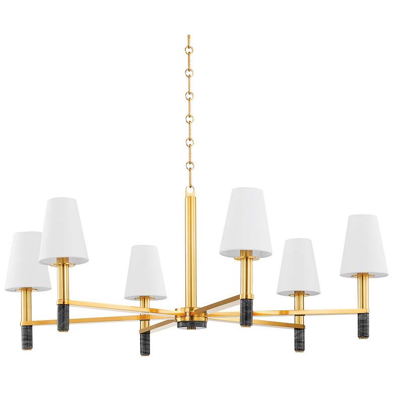 Image 1 Hudson Valley Lighting Montreal 40 in. Aged Brass Chandelier