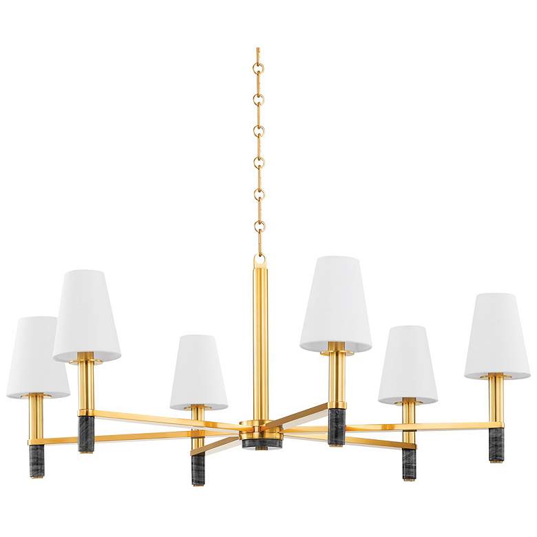 Image 1 Hudson Valley Lighting Montreal 40 in. Aged Brass Chandelier