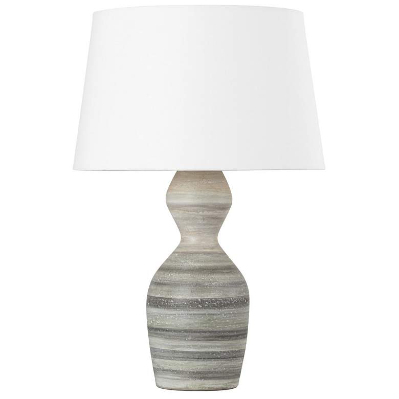 Image 1 Hudson Valley Lighting Nahant 18 in. Vintage Gold Leaf Table Lamp