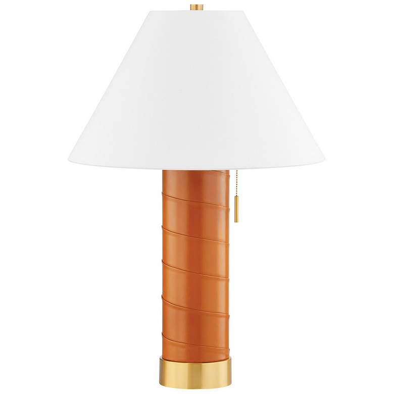 Image 1 Hudson Valley Lighting Norwalk 19.25 in. Aged Brass Table Lamp