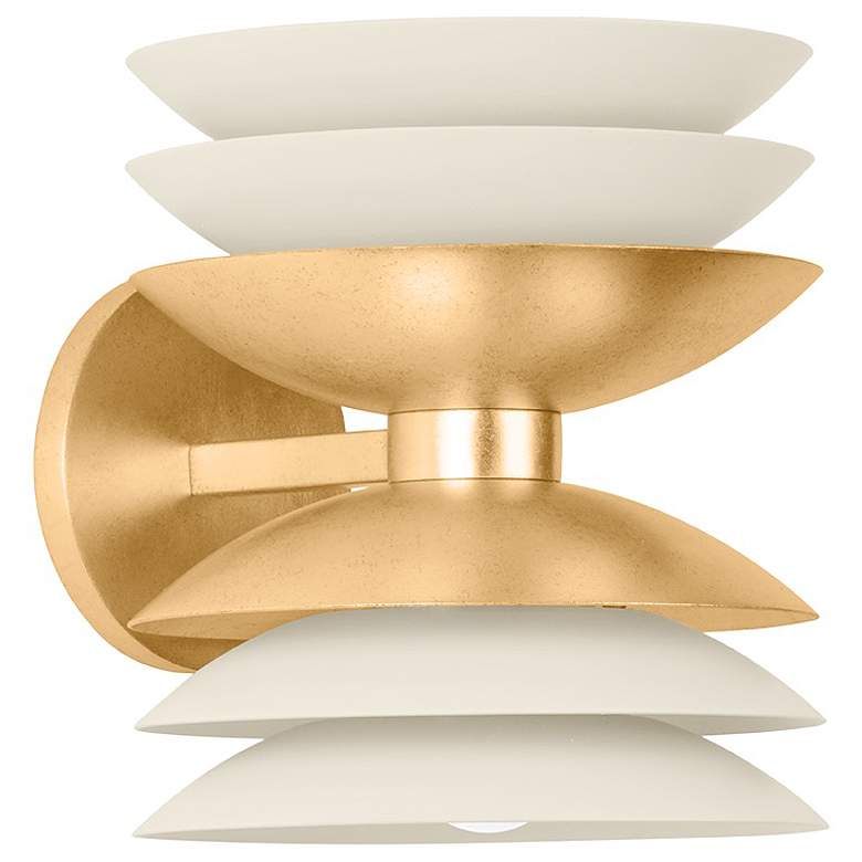 Image 1 Hudson Valley Lighting Oneida 7.75 in. Vintage Gold Leaf Wall Sconce