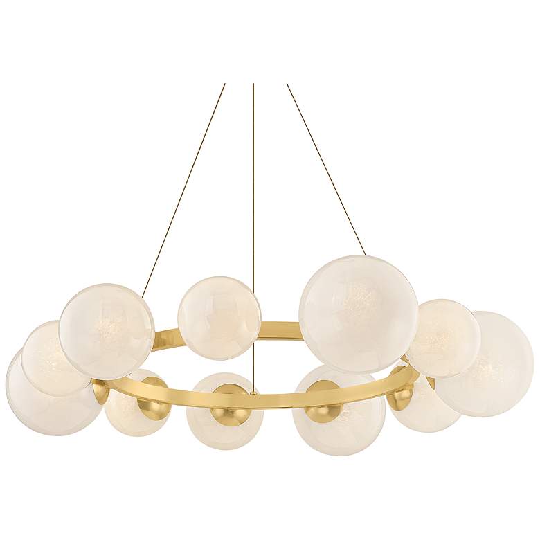 Image 2 Hudson Valley Lighting Pacama Chandelier Aged Brass