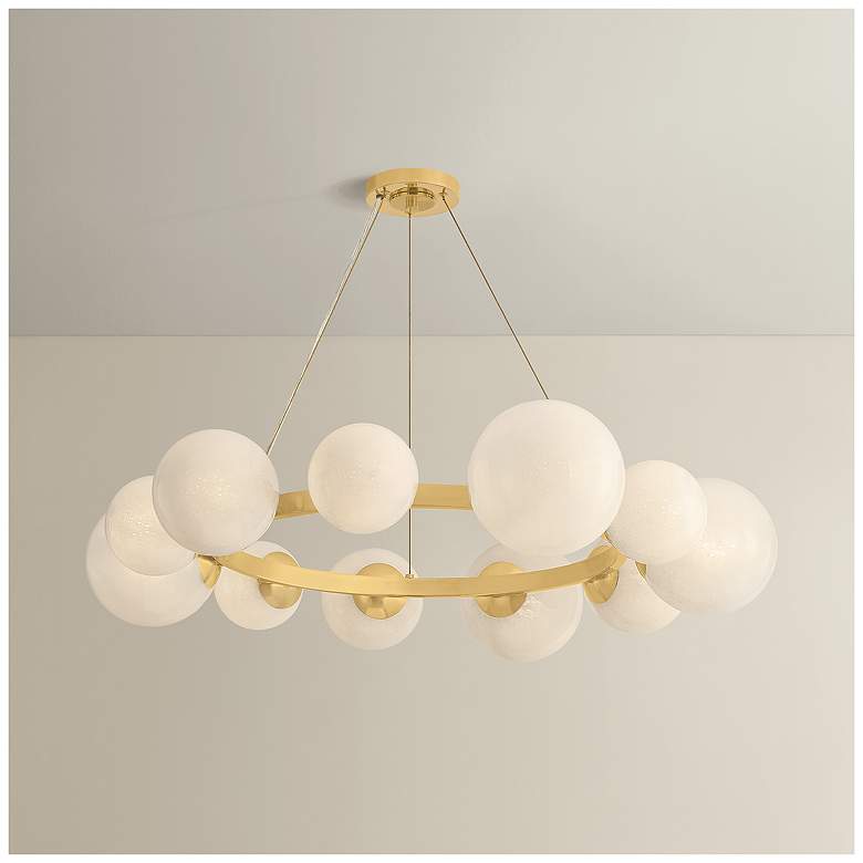 Image 1 Hudson Valley Lighting Pacama Chandelier Aged Brass