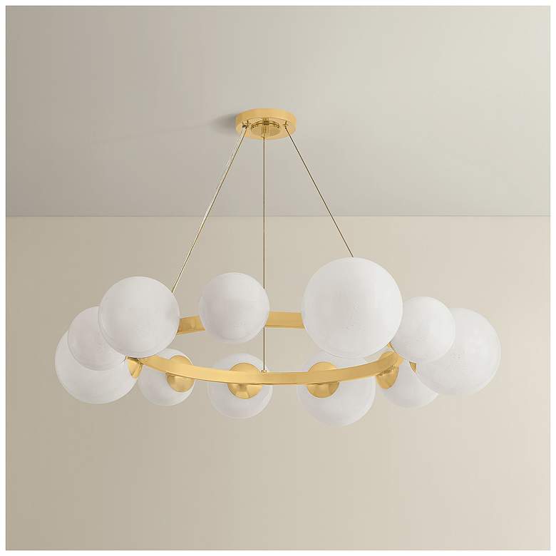 Image 4 Hudson Valley Lighting Pacama Chandelier Aged Brass more views