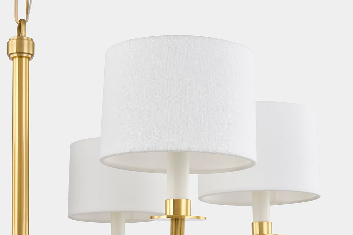 Image 5 Hudson Valley Lighting Paramus 36 in. Aged Brass Chandelier more views