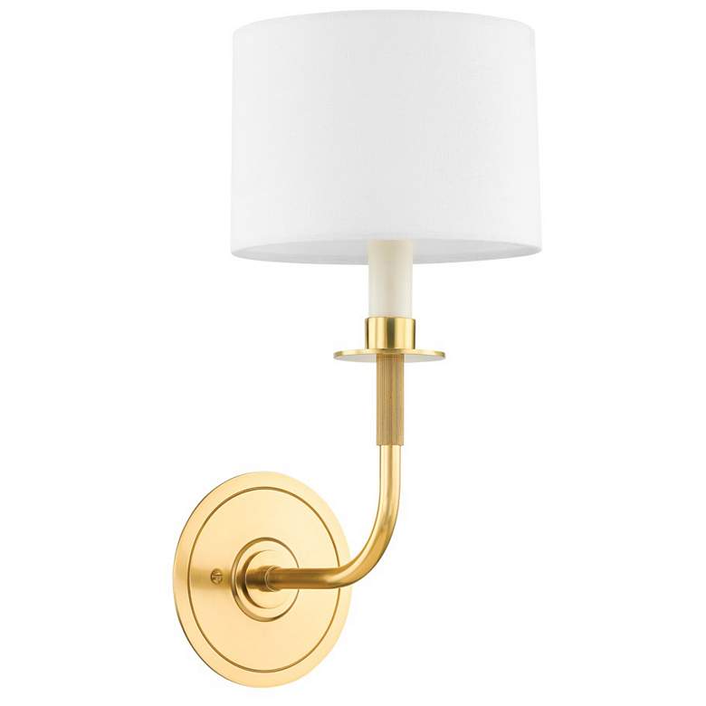 Image 1 Hudson Valley Lighting Paramus 7 in. Aged Brass Wall Sconce
