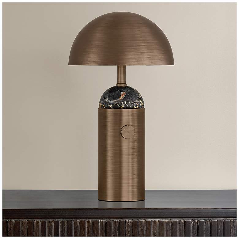 Image 4 Hudson Valley Lighting Parkston Rechargeable Table Lamp Historic Bronze more views