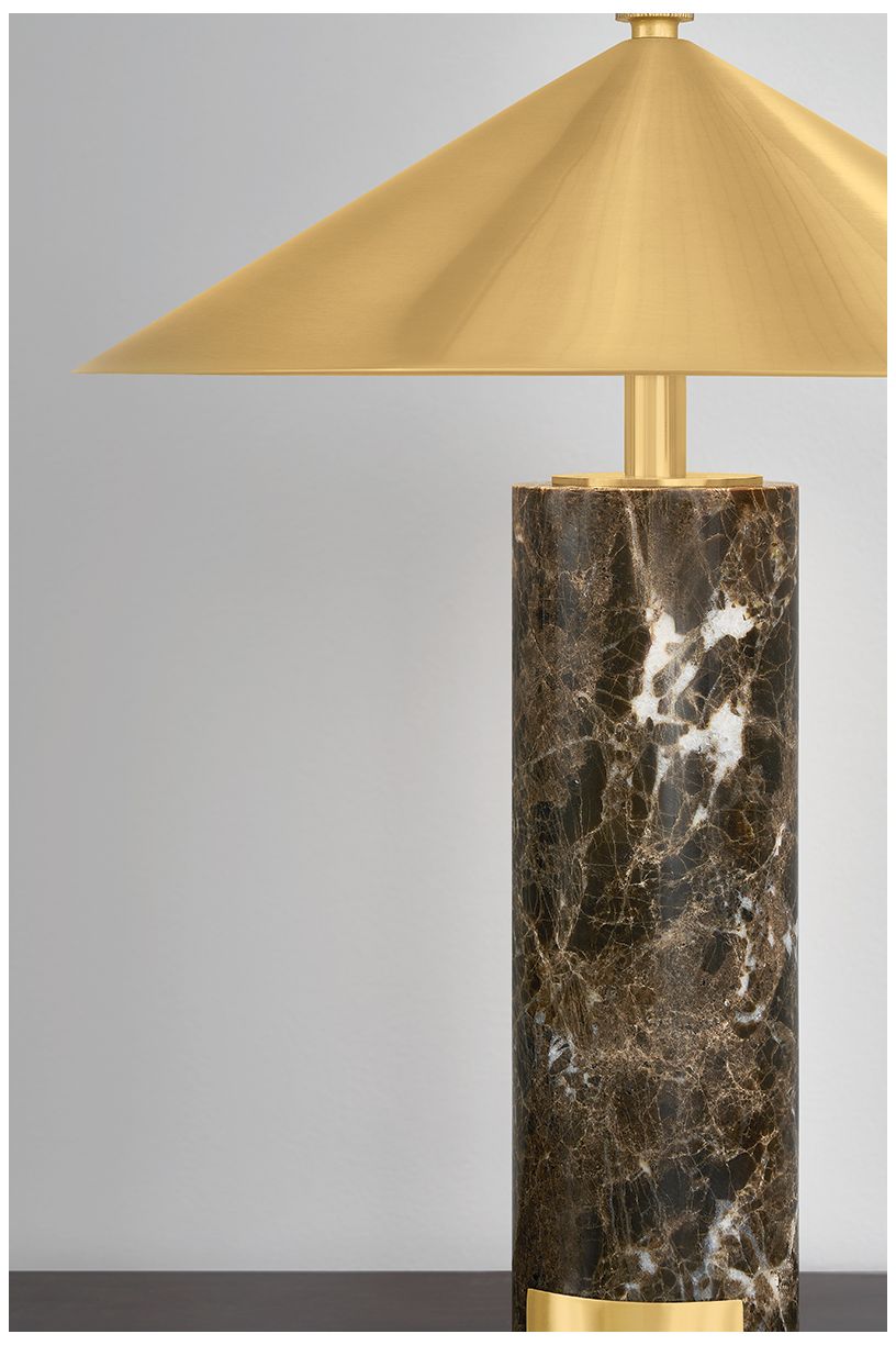 Image 5 Hudson Valley Lighting Permont Rechargeable Table Lamp Aged Brass more views