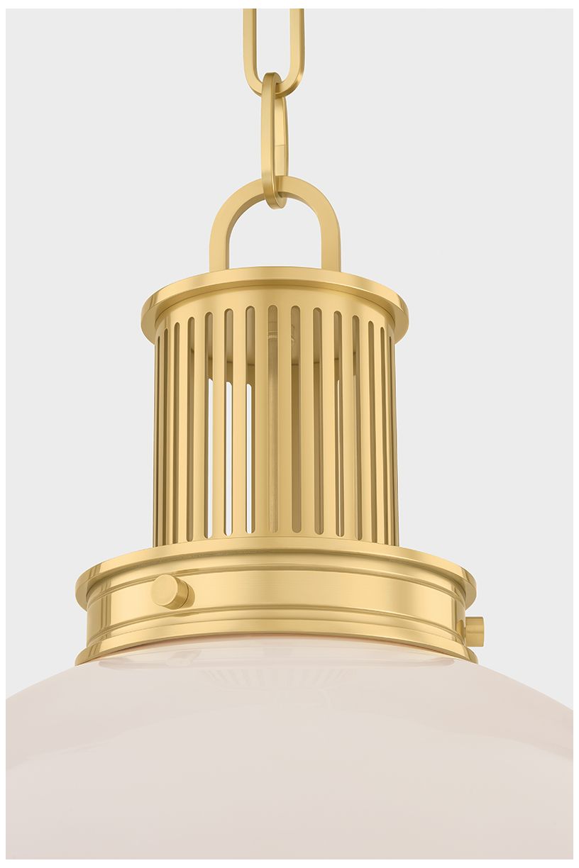 Image 3 Hudson Valley Lighting Pinesbridge Pendant Aged Brass more views