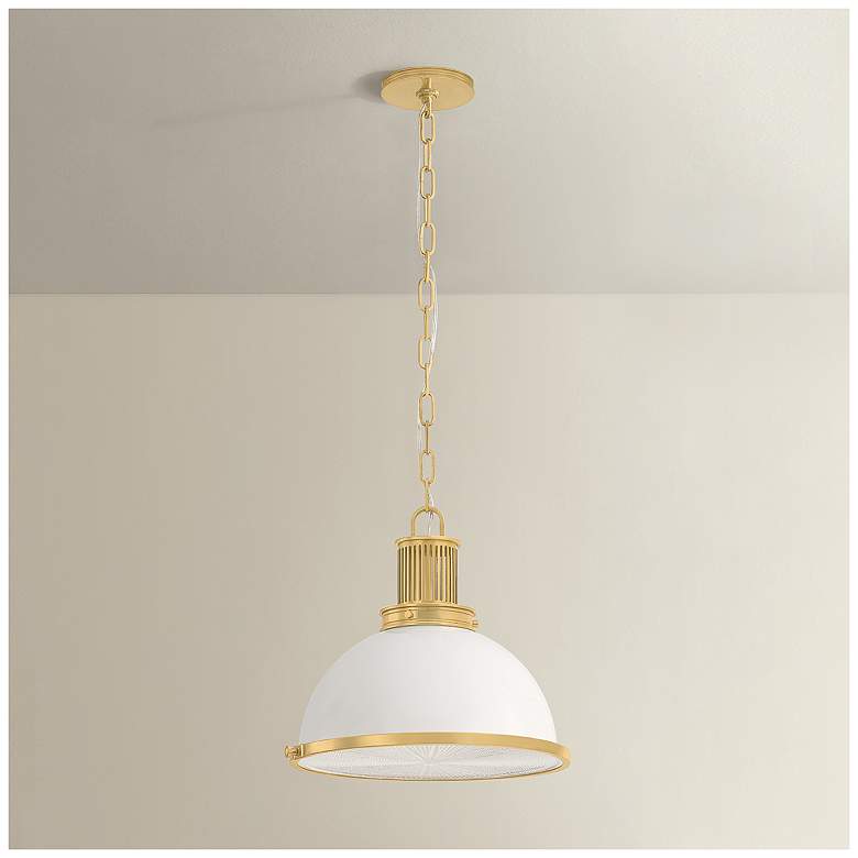 Image 4 Hudson Valley Lighting Pinesbridge Pendant Aged Brass more views