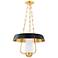 Hudson Valley Lighting Provincetown 18 in. Aged Brass/Soft Black Lantern