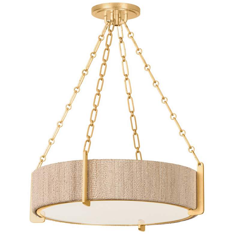 Image 1 Hudson Valley Lighting Quebec 22 in. Gold Leaf Chandelier