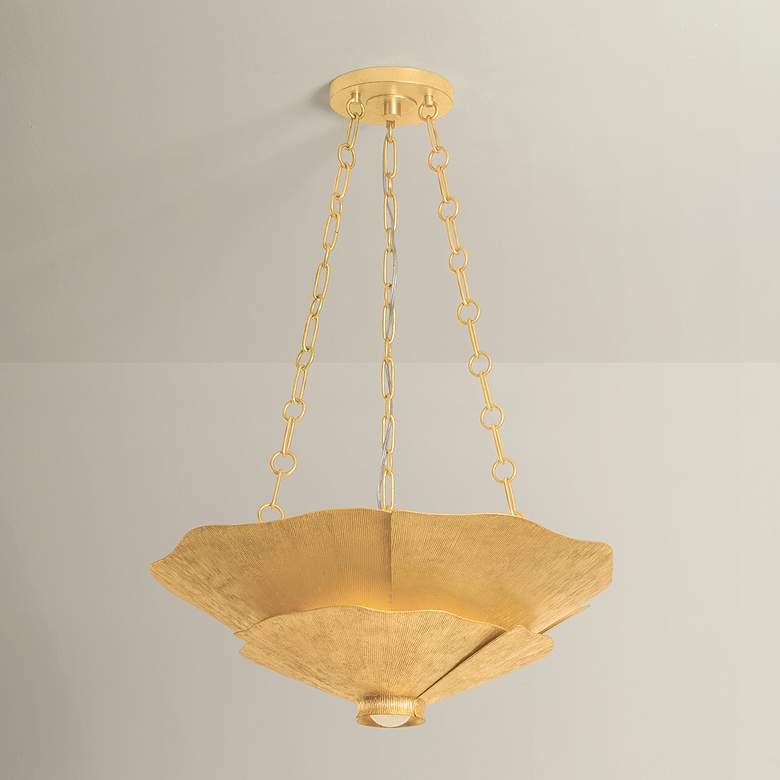 Image 1 Hudson Valley Lighting Spring Valley Pendant Vintage Gold Leaf
