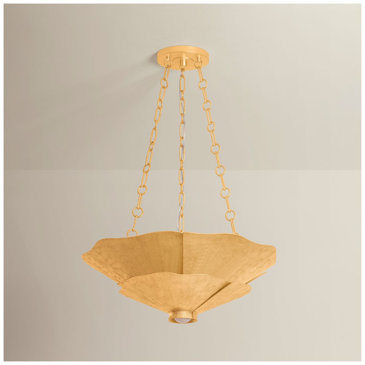 Image 4 Hudson Valley Lighting Spring Valley Pendant Vintage Gold Leaf more views
