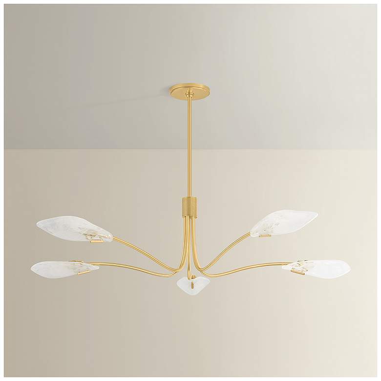 Image 7 Hudson Valley Lighting Tenafly Chandelier Aged Brass more views