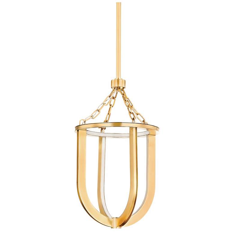 Image 1 Hudson Valley Lighting Tournu 11.5 in. Aged Brass Lantern