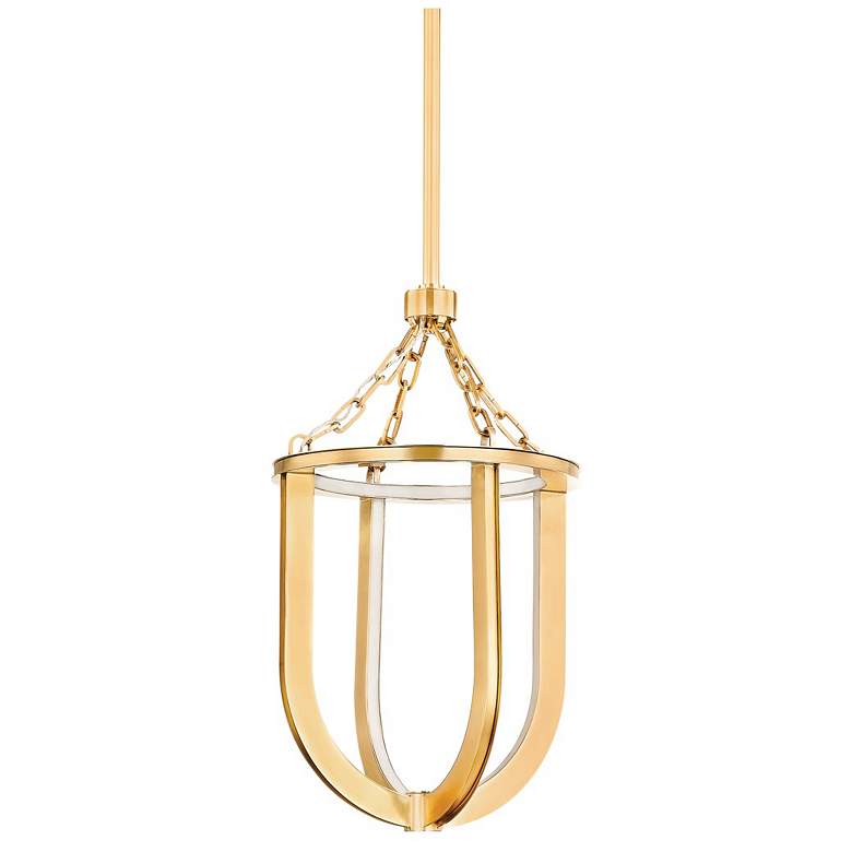 Image 1 Hudson Valley Lighting Tournu 11.5 in. Aged Brass Lantern