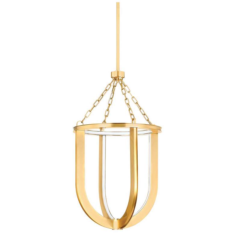 Image 1 Hudson Valley Lighting Tournu 16.25 in. Aged Brass Lantern