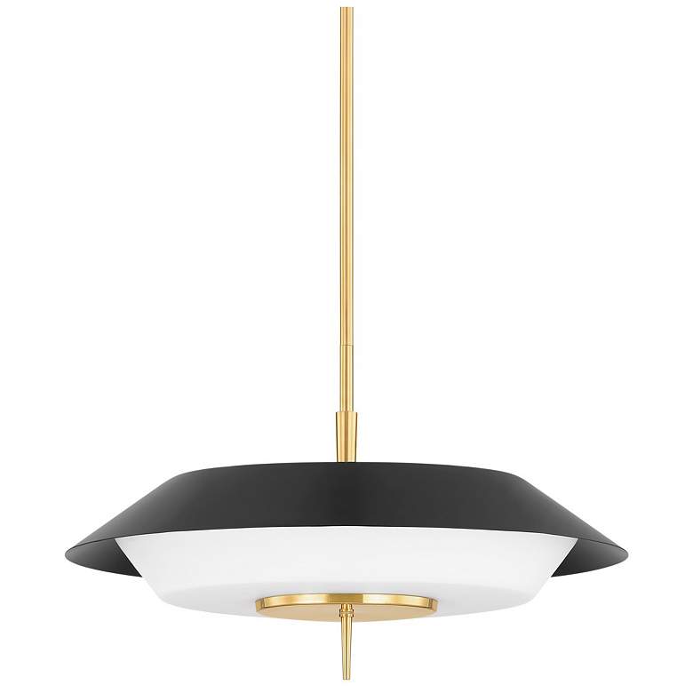 Image 1 Hudson Valley Lighting Westport 24 in. Aged Brass/Soft Black Pendant