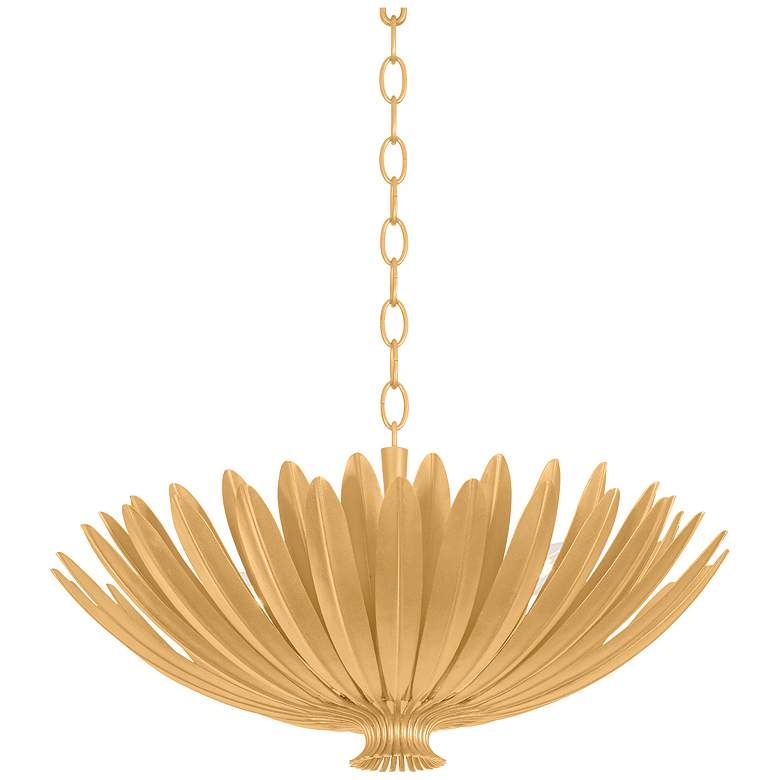 Image 2 Hudson Valley Lighting Whitfield Chandelier Vintage Gold Leaf