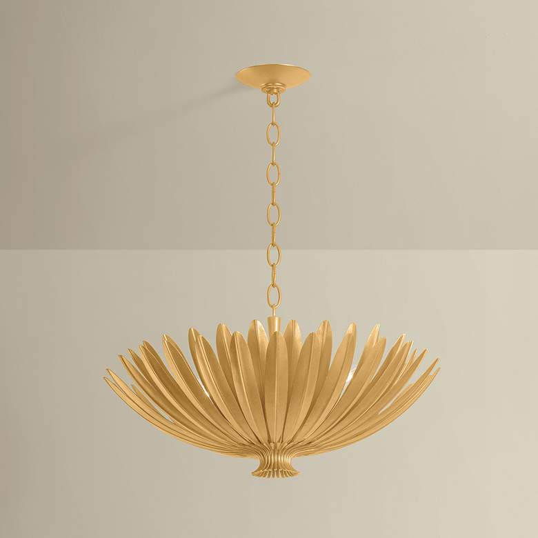 Image 1 Hudson Valley Lighting Whitfield Chandelier Vintage Gold Leaf