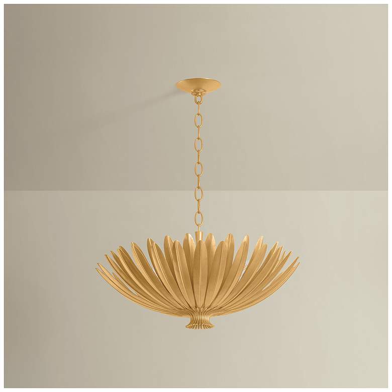 Image 3 Hudson Valley Lighting Whitfield Chandelier Vintage Gold Leaf more views