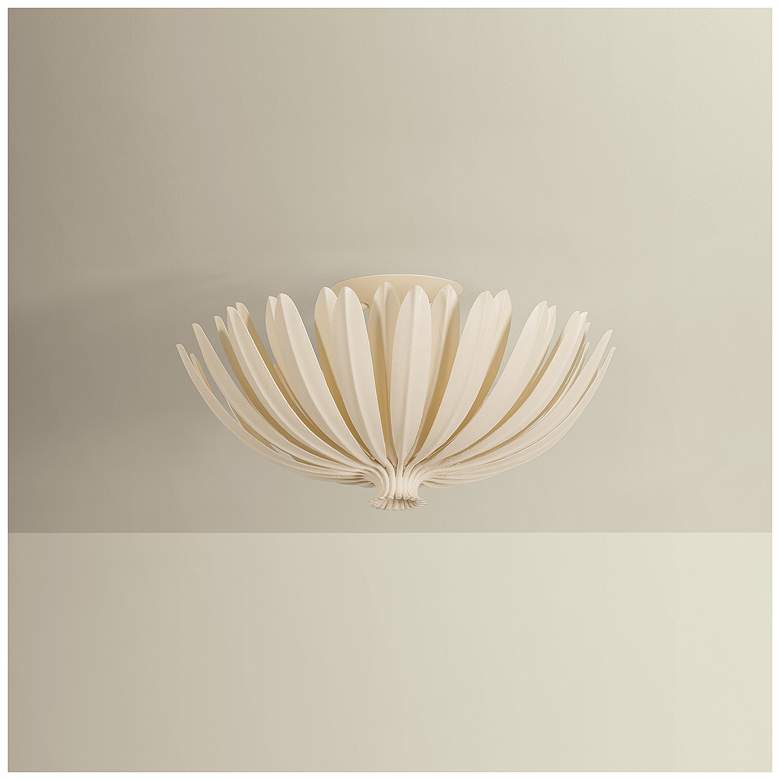 Image 3 Hudson Valley Lighting Whitfield Semi Flush Cream Plaster more views