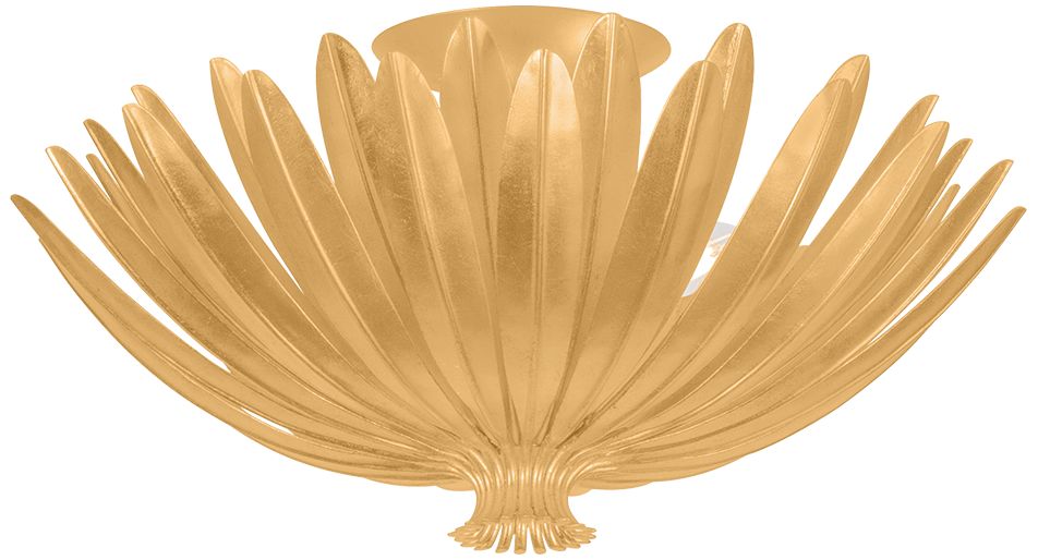 Hudson Valley Lighting Whitfield Semi Flush Vintage Gold Leaf