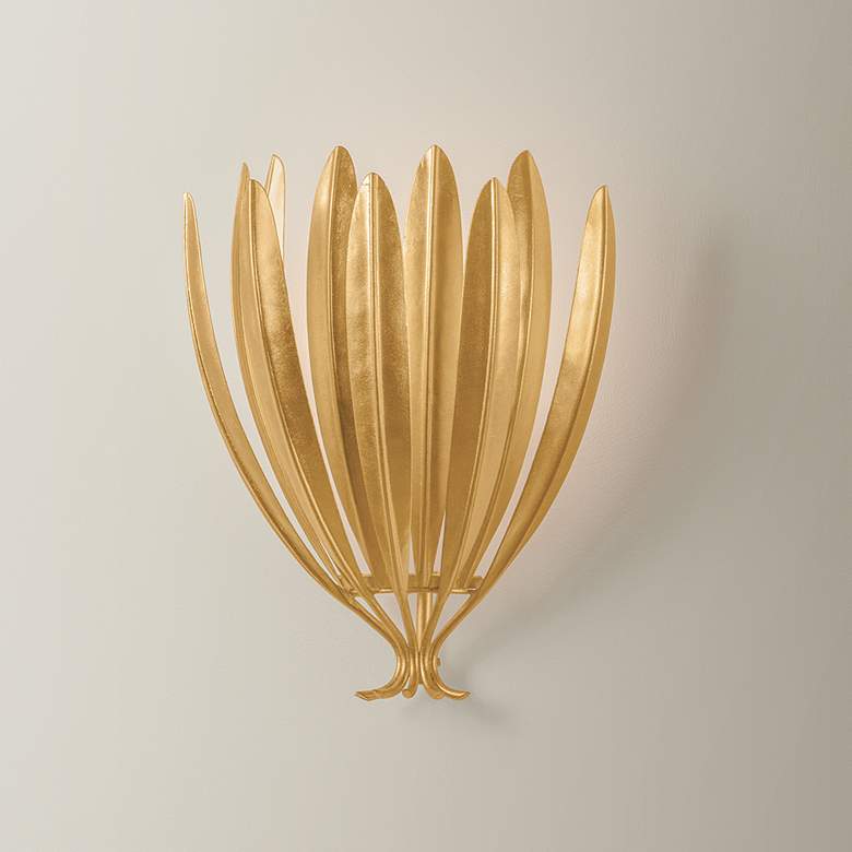 Image 1 Hudson Valley Lighting Whitfield Wall Sconce Vintage Gold Leaf
