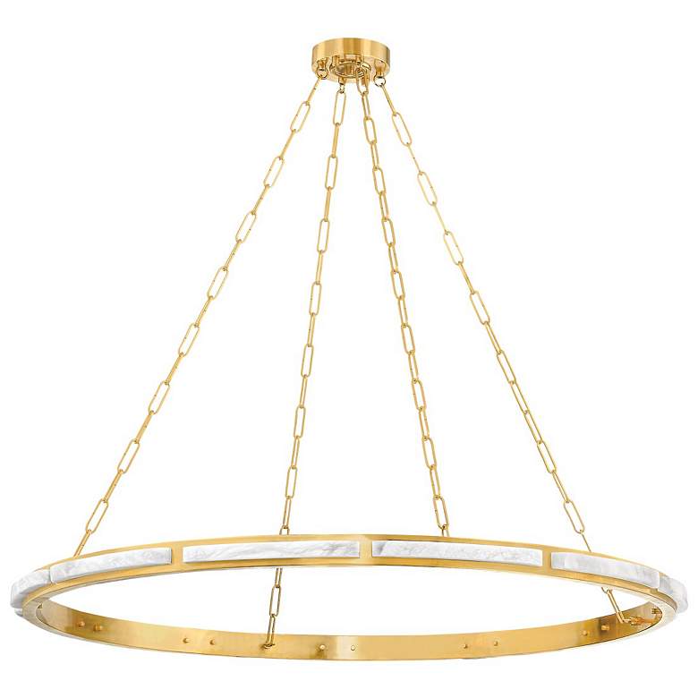 Image 1 Hudson Valley Lighting Wingate 48 in. Aged Brass Chandelier