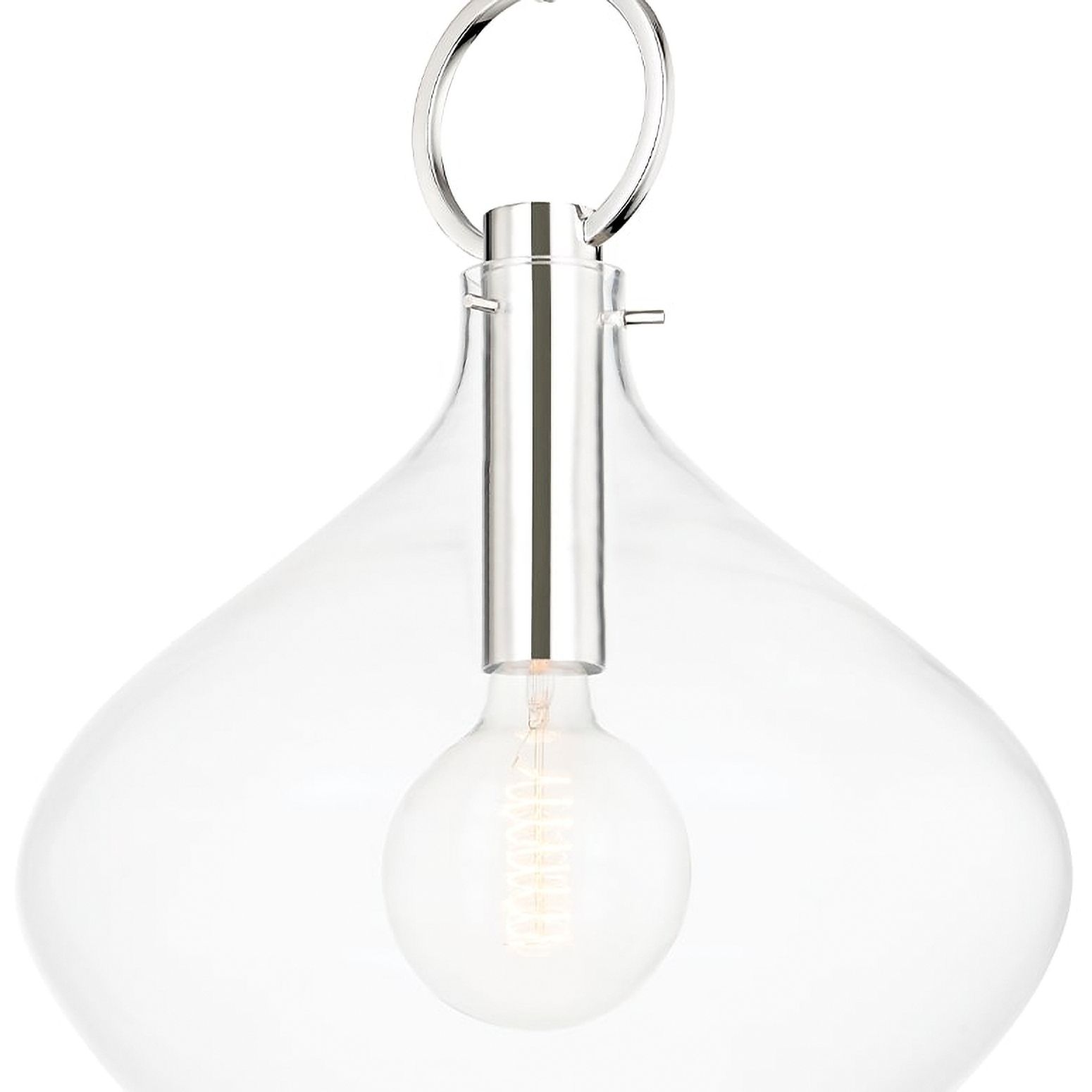 Image 2 Hudson Valley Lina 16 3/4"W Polished Nickel Pendant Light more views