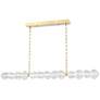 Hudson Valley Lindley 50" Wide Aged Brass LED Linear Pendant